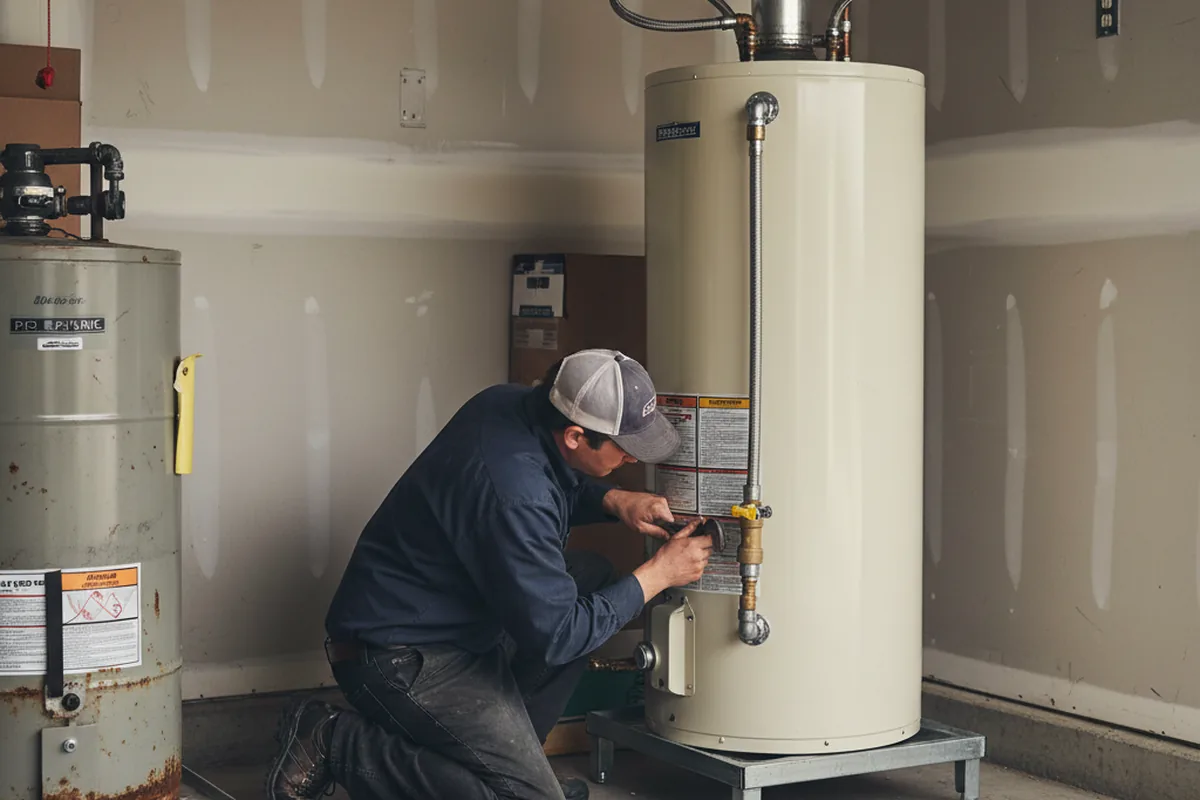 Water heater and shutoff valve replacement in Sanderson